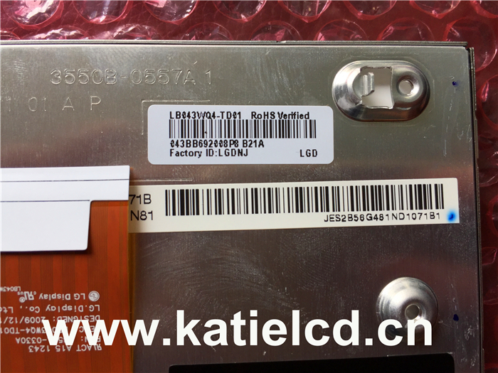 現(xiàn)貨全新原裝 4.3寸 LB043WQ4-TD01 液晶顯示屏